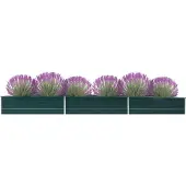 vidaXL Garten-Hochbeet Verzinkter Stahl 480x80x45 cm Grün