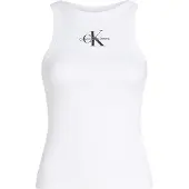 Calvin Klein Jeans Top Monologo J20J225301 Weiß Slim Fit