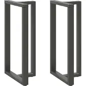 vidaXL Bartischbeine T-Form 2 Stk. Anthrazit 60x35x(110-111) cm Stahl