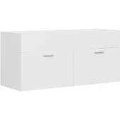 vidaXL Waschbeckenunterschrank Weiß 100x38,5x46 cm Holzwerkstoff