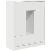 vidaXL Sideboard mit Schubladen und Türen Weiß 73x31x90 cm