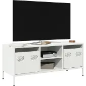 vidaXL TV-Schrank Weiß 101,5x39x43,5 cm Kaltgewalzter Stahl