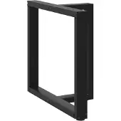 vidaXL Esstischbeine T-Form 2 Stk. Schwarz 80x35x(72-73) cm Stahl