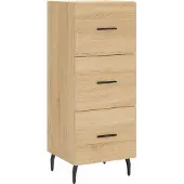 vidaXL Sideboard Sonoma-Eiche 34,5x34x90 cm Holzwerkstoff