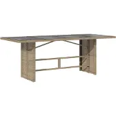 vidaXL Garten Essgruppe 9 stk. Beige Poly-Rattan