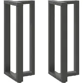 vidaXL Bartischbeine T-Form 2 Stk. Anthrazit 50x35x(100-101) cm Stahl