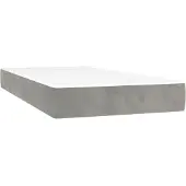 vidaXL Taschenfederkernmatratze Mittel Hellgrau 100x203x20 cm Samt