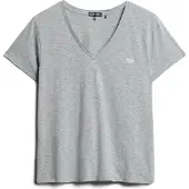Superdry Studios Slub Embroidered Kurzarm-t-shirt Mit V-ausschnitt