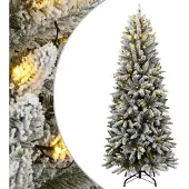 vidaXL Künstlicher Weihnachtsbaum mit Schnee 300 LEDs 210 cm