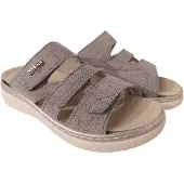 Rohde Pantoffels Slippers – Blau, Größe 40, Leder & Suède, flache Gummisohle