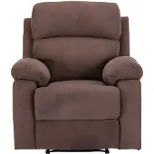 Vente-unique Relaxsessel Fernsehsessel - Stoff - Braun - TOLZANO