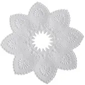 Papstar 10 X 100 Kerzen-Manschetten rund Ø 10 cm weiss