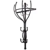 DanDiBo Ambiente DanDiBo Wandgaderobe Halbrund Wand Metall Schwarz Vienno 66cm Gaderobe Kleiderhaken Gaderobenhaken Hakenleiste Flurgaderobe Haken