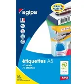 Agipa Universal-Etiketten, 8 x 20 mm, weiá