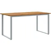 vidaXL Garten Essgruppe 7 stk. Grau Massivholz Akazie