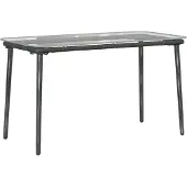 vidaXL Gartentisch Schwarz 80 x 40 x 45 cm Poly-Rattan