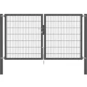 GAH Alberts Zaundoppeltür ALBERTS "Flexo Plus", grau (anthrazit), B:250cm H:140cm, Stahl, Tore, Zaundoppeltür, verschiedene Abmessungen
