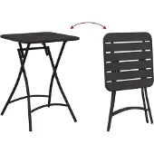 vidaXL Bistrotisch Anthrazit 55 x 55 x 72,5 cm