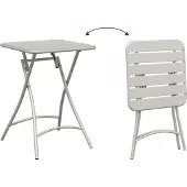 vidaXL Bistrotisch Beige 55 x 55 x 72,5 cm Pulverbeschichteter Stahl