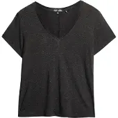Superdry Studios Slub Embroidered Vee Kurzarm-t-shirt