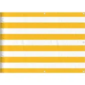 vidaXL Balkon-Sichtschutz Gelb und Weiß Gestreift 75x1000 cm