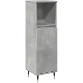 vidaXL Badschrank Betongrau 30x30x100 cm Holzwerkstoff