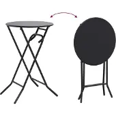 vidaXL Gartentisch Anthrazit 50 x 50 x 72 cm Metall