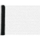 vidaXL Sechseckzaun mit Betonsockel 100 x 0,8 m Grün Netz