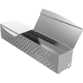 Char-Broil Räucherbox MADE2MATCH Edelstahl 12x6x3 Zoll für Gasgrills mit Klappdeckel und seitlichen Öffnungen