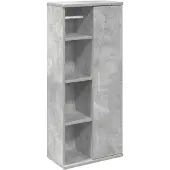 vidaXL Badezimmerschrank mit Rollenhalter Betongrau 39x22x90 cm