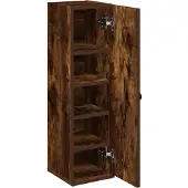 vidaXL Badezimmerschrank mit Rollenhalter Räuchereiche 20,5x22x72 cm