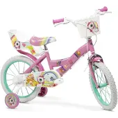 Toimsa : Unicorn Kinderfahrrad mit Puppensitz und Korb – 16"