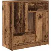 vidaXL Sideboard mit Schubladen und Türen Altholz-Optik 70,5x34x74,5cm