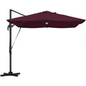 vidaXL Sonnenschirm Bordeauxrot 351 x 250 x 253 cm