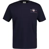 Gant T-Shirt "T-Shirt Regular Archive Shield EMB 1er Pack", Herren, Gr. S, blau, Obermaterial: 100% Baumwolle CO., Shirts T-Shirt