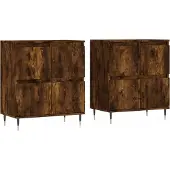 vidaXL Sideboards 2 Stk. Räuchereiche Holzwerkstoff