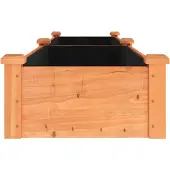 vidaXL Hochbeet mit Einsatz Braun 240x45x25 cm Massivholz Tanne