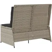 vidaXL Gartenbank Hellgrau Poly-Rattan