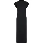 Build Your Brand Ladies Long Extended Shoulder Dress