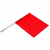 Sport-Thieme Kampfrichterfahne "Colour", Aluminium-Griff, Rot