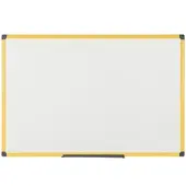 BI-Office Ultrabrite Whiteboard 180x90cm, Gelber Aluminiumrahmen