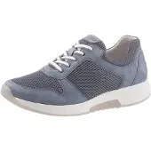 Gabor ROLLINGSOFT Damenschuhe - bequeme Schnür- Halbschuhe blau Freizeit NEU