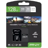 PNY PRO Elite, 128 GB, MicroSDXC, Klasse 10, UHS-I, 100 MB/s, Class 3 (U3)