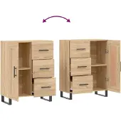 vidaXL Sideboard Sonoma-Eiche 69,5x34x90 cm Holzwerkstoff