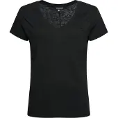 Superdry Studios Slub Embroidered Kurzarm-t-shirt Mit V-ausschnitt
