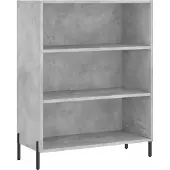 vidaXL Regalschrank Betongrau 69,5x32,5x90 cm Holzwerkstoff