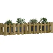 vidaXL Hochbeet Lattenzaun-Design 150x30x30 cm Kiefernholz Imprägniert