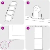 vidaXL Schiebetür ESG-Glas und Aluminium 76x205 cm Weiß