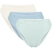 Sloggi Tai-Slip "Basic+ Tai C3P", Damen, Gr. 40, medium grau melange, Single Jersey, Obermaterial: 95% Baumwolle, 5% Elasthan, unifarben, körpernah, Unterhosen Tai-Slip, perfekter Sitz
