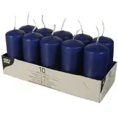 Papstar Starpak Stumpenkerzen Ø 40 mm, 90 mm dunkelblau 40 Stück